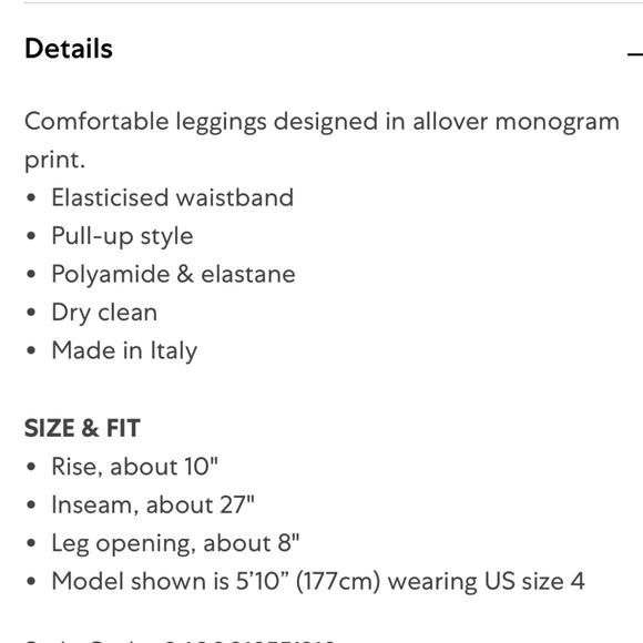 Versace Monogram Print Leggings - Picture 4 of 8